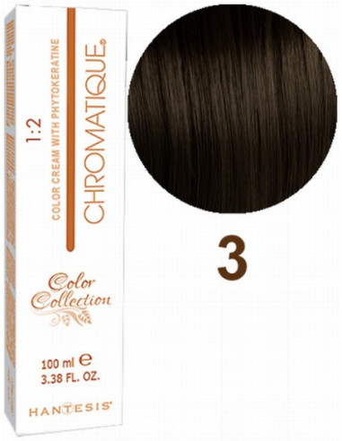 HANTESIS Hair color CHROMATIQUE 3 Dark Brown 100ml