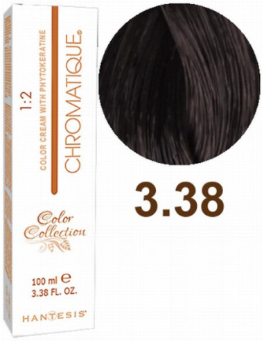 HANTESIS Hair color CHROMATIQUE 3.38 Dark Amber Chestnut 100ml