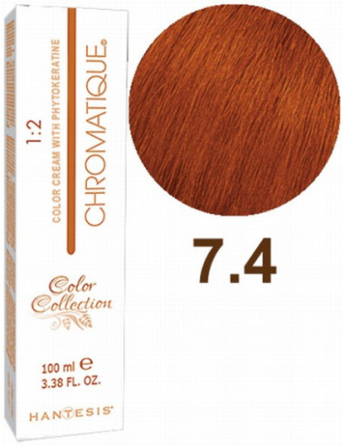 HANTESIS Hair color CHROMATIQUE 7.4 Copper Blonde 100ml