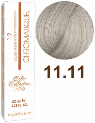 HANTESIS Hair color CHROMATIQUE 11.11 Extra Light Ash Platinium Blonde 100ml