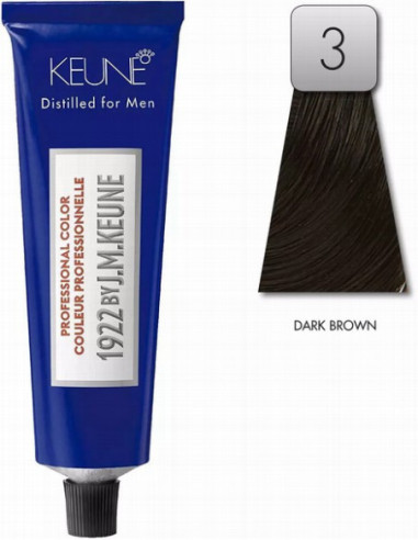 KEUNE 1922 Color No 3.0 - dark brown 60ml