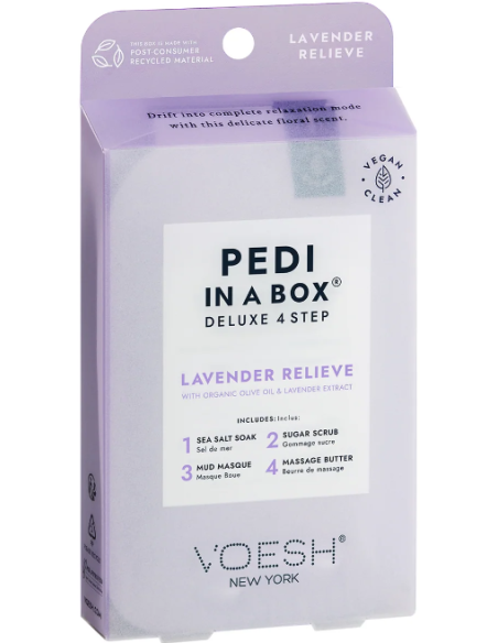 VOESH - PEDI IN A BOX jalakomplekt Lavendel Leevendav, rahustav, 4 toodet