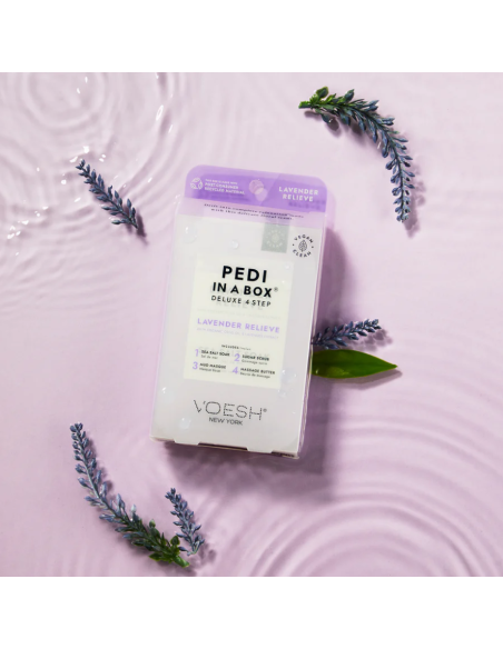VOESH - PEDI IN A BOX jalakomplekt Lavendel Leevendav, rahustav, 4 toodet