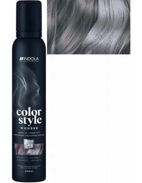 INDOLA COLOR STYLE MOUSSE Antratsiitvärvi tooniv juuksevaht 200ml