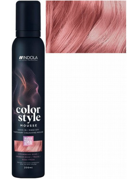 INDOLA COLOR STYLE MOUSSE Maasika-Roosi tooniv juuksevaht 200ml