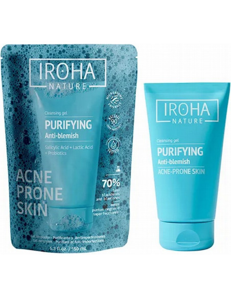IROHA NATURE ACNE PRONE puhastav geel salitsüülhappega aknele kalduvale nahale 150ml