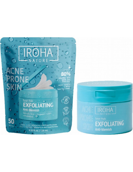 IROHA NATURE ACNE PRONE Aknevastased koorimispadjad salitsüülhappega 50 tk