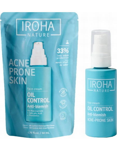 IROHA NATURE ACNE PRONE kreem salitsüülhappega akne ja rasuerituse kontrollimiseks 50ml