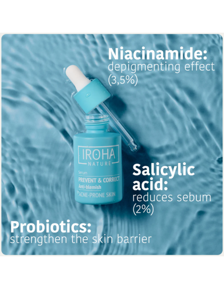 IROHA NATURE ACNE PRONE seerum salitsüülhappega aknearmide ennetamiseks ja silumiseks 30ml