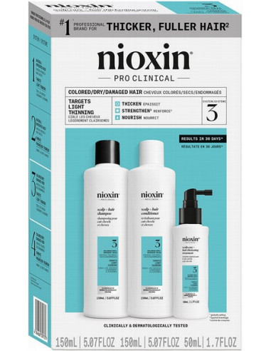 NIOXIN SYSTEM NR. 3 komplekt värvitud...