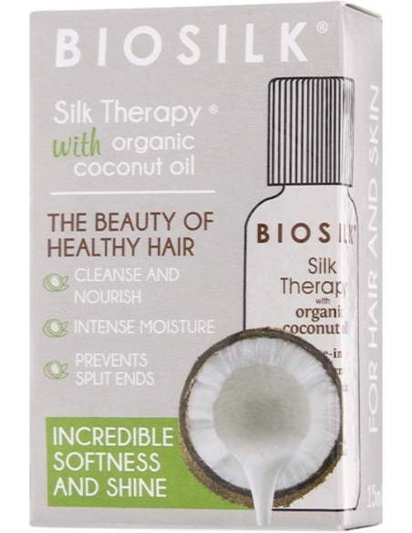 BIOSILK Silk Therapy loodusliku kookosõliga juuksesiid orgaanilise kookosõliga 15ml