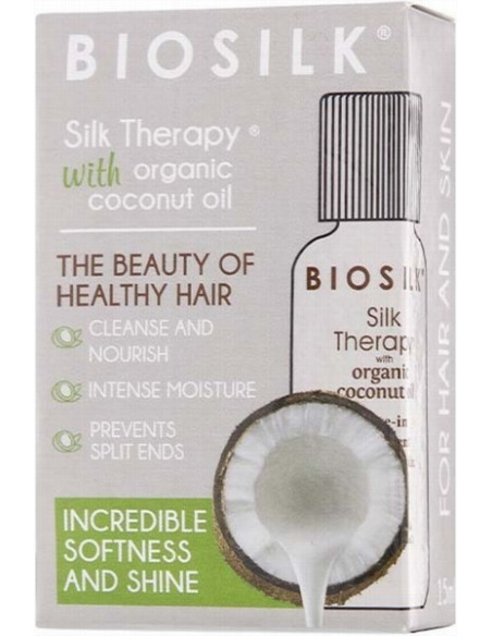BIOSILK Silk Therapy loodusliku kookosõliga juuksesiid orgaanilise kookosõliga 15ml