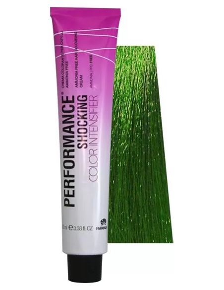 PERFORMANCE SHOCKING COLOR Juuksevärvi intensiivistaja Roheline, ammoniaagivaba 100ml