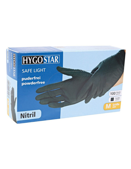 Kindad Nitrylex PF mustad | Nitriil | Puudrivabad (väikesed, 6-7) | mustad 100 tk.
