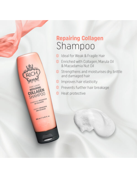 RICH Pure Luxury REPAIRING COLLAGEN Taastav kollageeniga šampoon 250ml