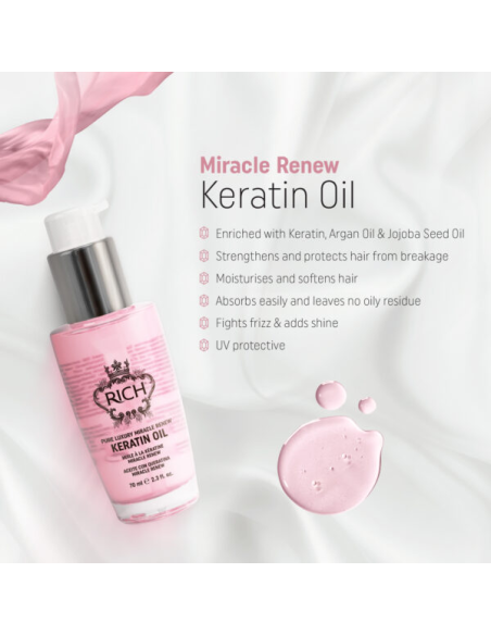 RICH Pure Luxury MICAL RENEW KERATIN Keratiini uuendav õli 70ml