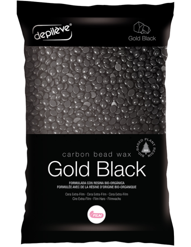 DEPILEVE GOLD BLACK FILM WAX, granulas 1kg