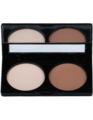 SHADOW&LIGHT FACE CONTOURING KIT PALETTE – LIGHT SKINS Sejas Kontūru Modelētājs 2×6g D:49mm