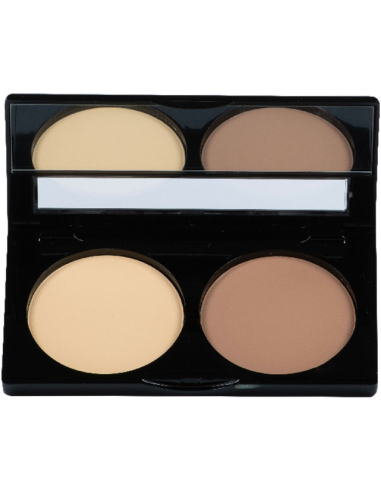 SHADOW&LIGHT FACE CONTOURING KIT PALETTE – MEDIUM/OLIVE SKINS Sejas Kontūru Modelētājs 2×6g D:49mm