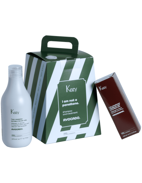 KEZY kuivadele juustele mõeldud hoolduskomplekt AVOKAADO (šampoon 385ml + õli 100ml)