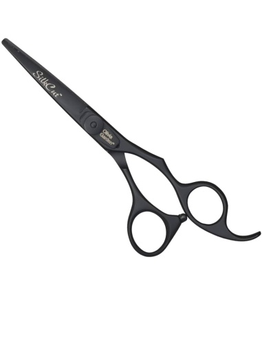 OLIVIA GARDEN Hairdressing scissors SILK CUT, 6.35", black, with case