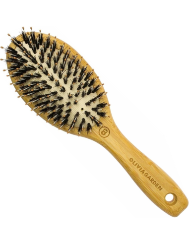 OLIVIA GARDEN Bamboo Touch Hairbrush, combined bristles, antistatic, bamboo, S