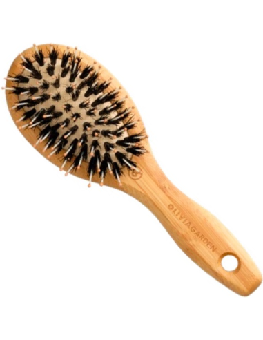 OLIVIA GARDEN Bamboo Touch Hairbrush, combined bristles, antistatic, bamboo, XS