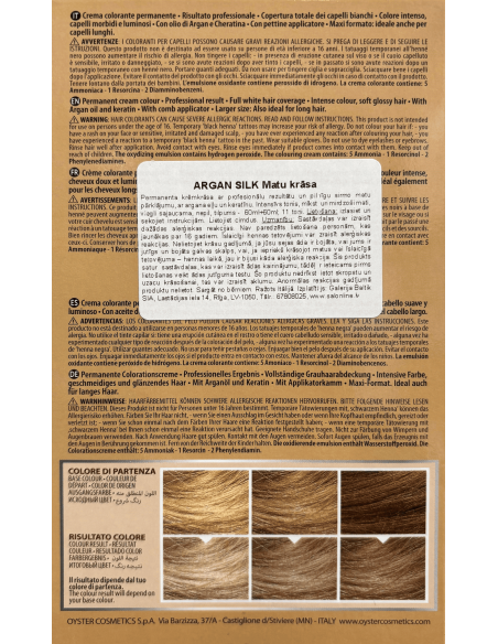 ARGAN SILK Juuksevärv 10.9, plaatina pärlblond 60+60ml